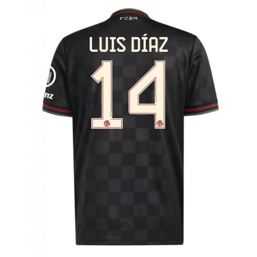 Lacne Muži Futbalové dres Bayern Munich Luis Diaz #14 2025-26 Krátky Rukáv - Tretina